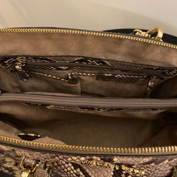 Michael Kors Python Leather Snakeskin Print Handbag - Picture 6 of 10